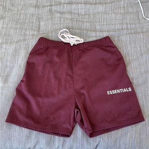 Fear of God Essentials mesh shorts - Burgundy - Size L